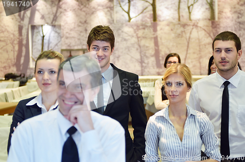 Image of business people group on seminar