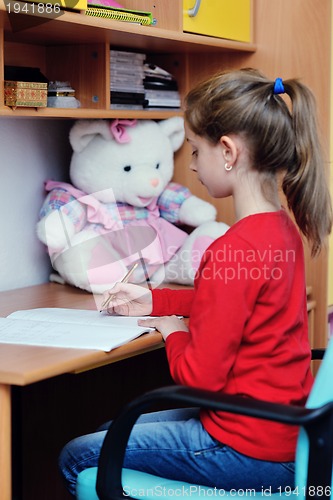 Image of girl doing homework