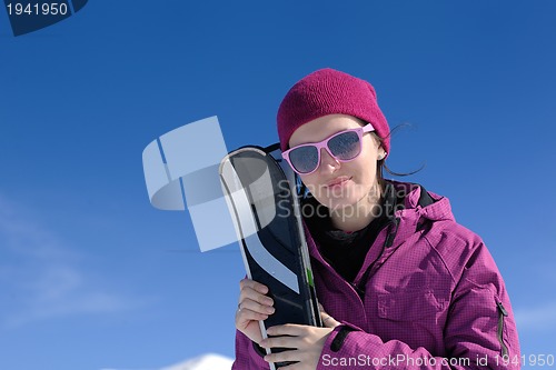 Image of winter woman ski