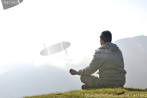 Image of fresh sunrise at mountain