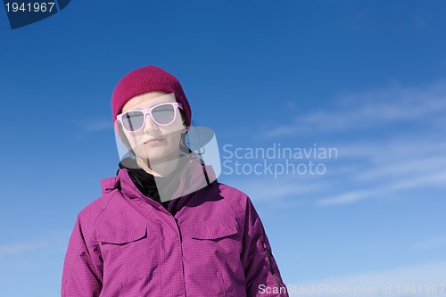 Image of winter woman ski