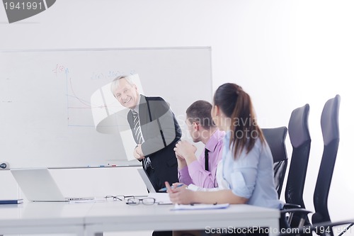 Image of Senior business man giving a presentation