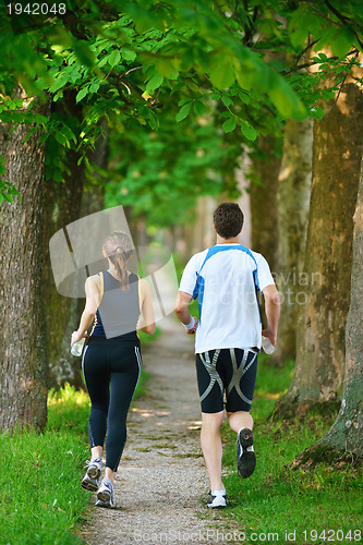 Image of couple jogging