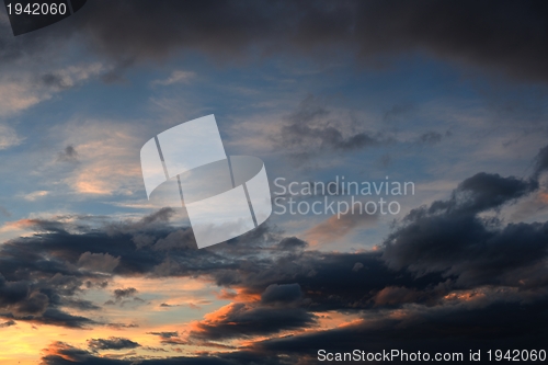 Image of Blue sky with clouds