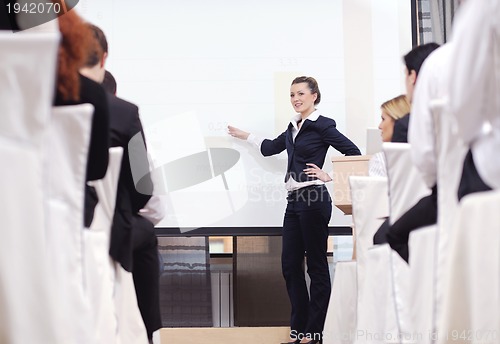 Image of business woman giving presentation