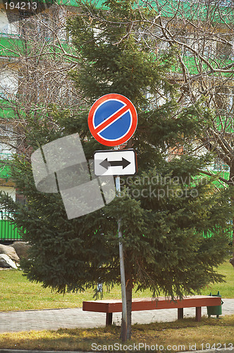 Image of Sign and fir