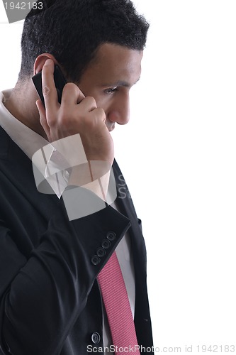 Image of business man with  mobile phone