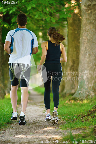 Image of couple jogging