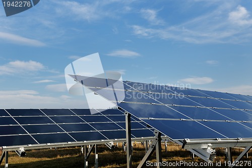 Image of solar panel renewable energy field