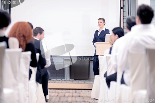 Image of business woman giving presentation