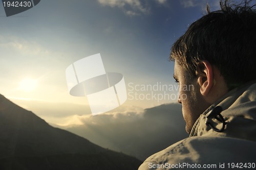 Image of fresh sunrise at mountain