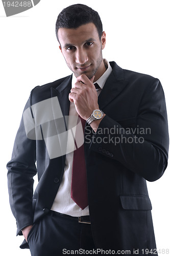 Image of business man isolated over white background