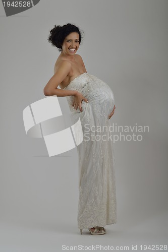 Image of Portrait of a beautiful woman dressed as a bride