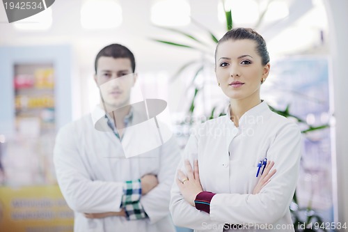 Image of pharmacy drugstore people team