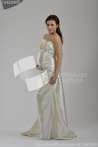 Image of Portrait of a beautiful woman dressed as a bride