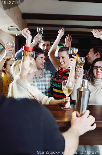 Image of Group of happy young people