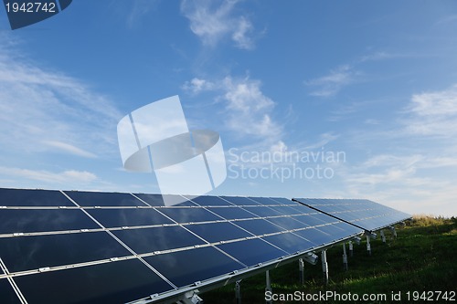 Image of solar panel renewable energy field