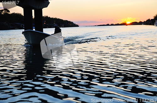 Image of sunset on river