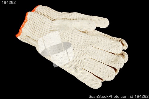 Image of Safety gloves isolated on black