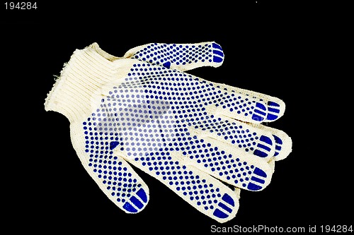 Image of Safety gloves isolated on black