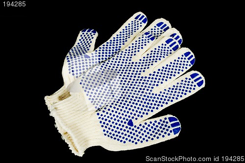 Image of Safety gloves isolated on black