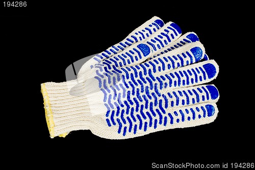 Image of Safety gloves isolated on black