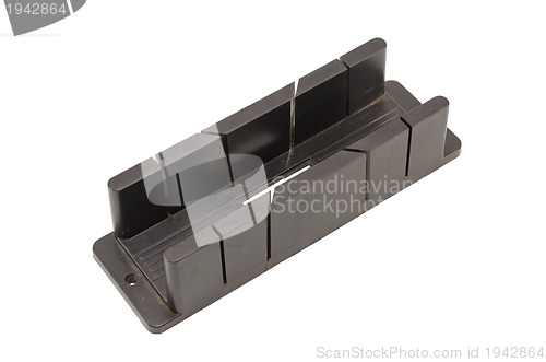 Image of isolated angle cut miter box tool 