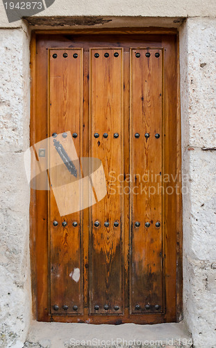 Image of Old wooden entrance door