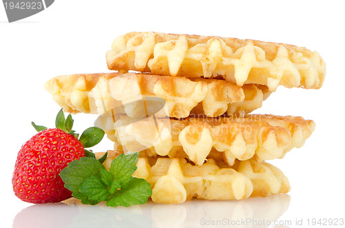 Image of Waffles and strawberry