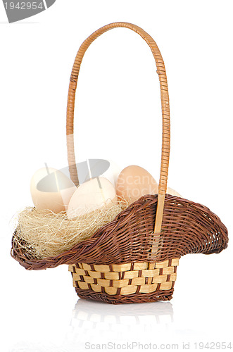 Image of Eggs on a basket 