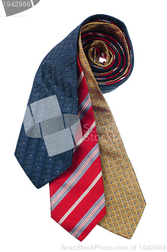 Image of Closeup of three ties