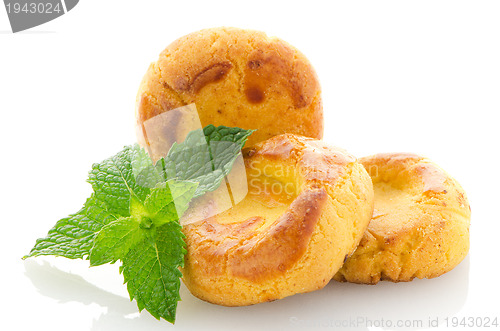 Image of Baked cookies with mint 