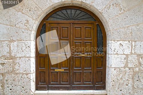 Image of Old wooden entrance door