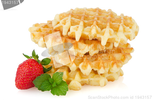 Image of Waffles and strawberry