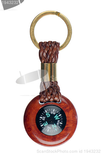 Image of Keychain white compass