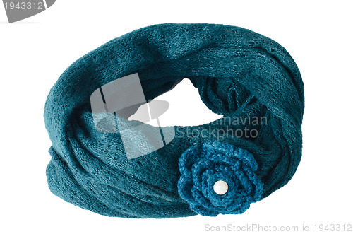 Image of Warm scarf in blue 