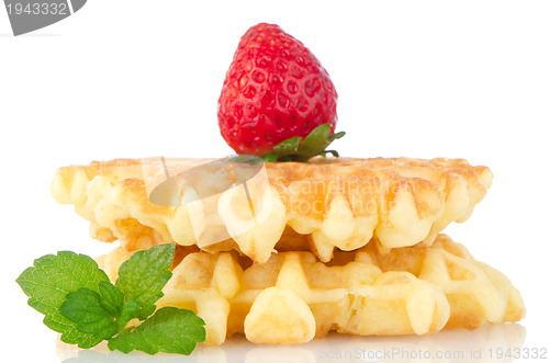 Image of Waffles and strawberry