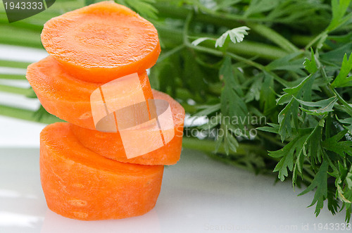 Image of Pile of carrot slices