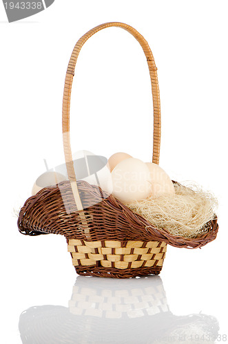 Image of Eggs on a basket 