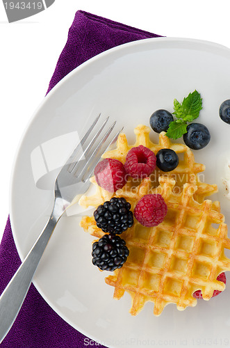 Image of Waffles with fresh berries