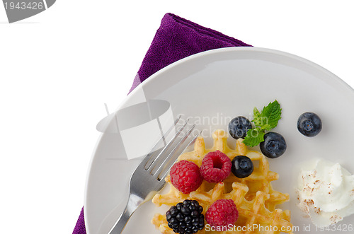 Image of Waffles with fresh berries