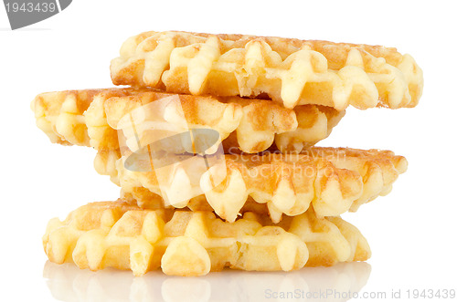 Image of Pile of sweet waffles