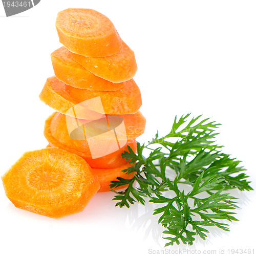 Image of Pile of carrot slices