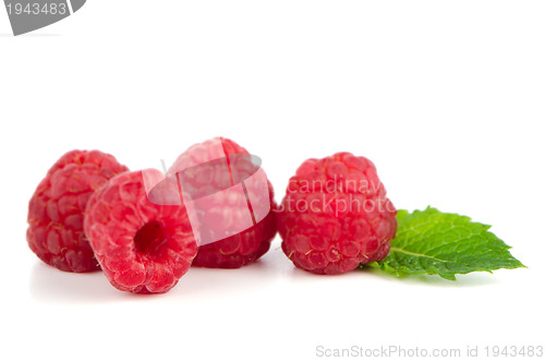 Image of Ripe red raspberry