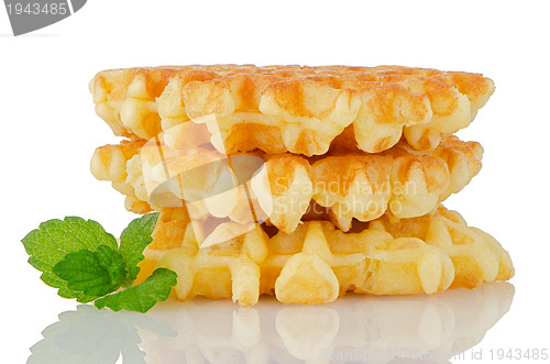 Image of Pile of sweet waffles