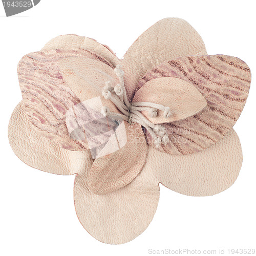 Image of Leather pink flower