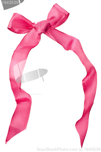 Image of Pink satin bow isolated on white