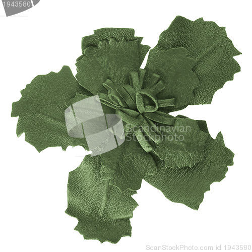 Image of Leather green flower