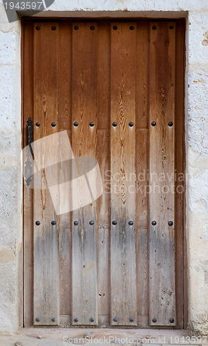 Image of Old wooden entrance door