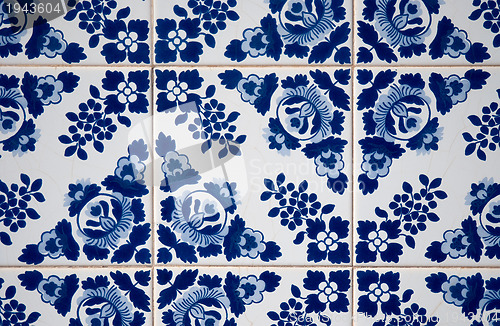 Image of Traditional Portuguese glazed tiles